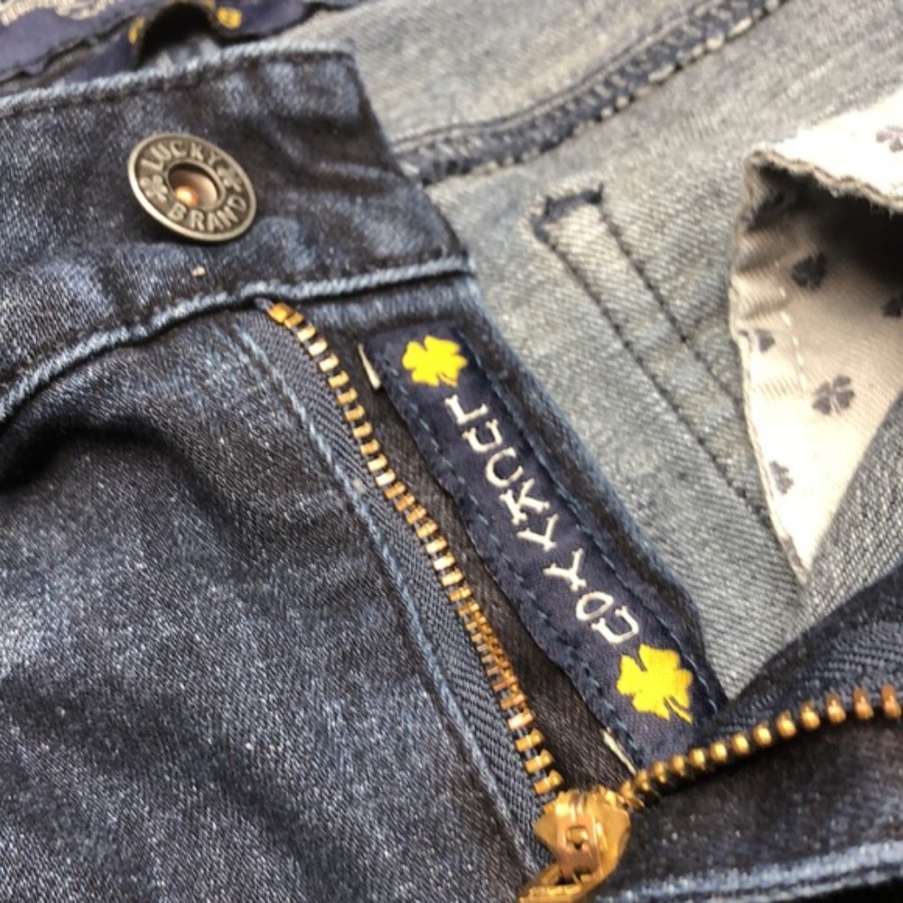 LIKE NEW VINTAGE LUCKY BRAND LOLITA SKINNY JEANS 6/28x29 🍀 - Picture 3 of 12